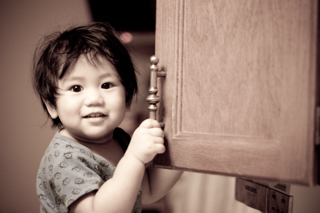 Childproofing cabinets
