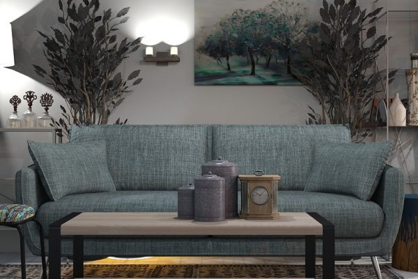 Blue Couch Living Room