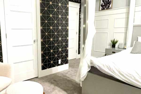 accent wall with removable wallpaper