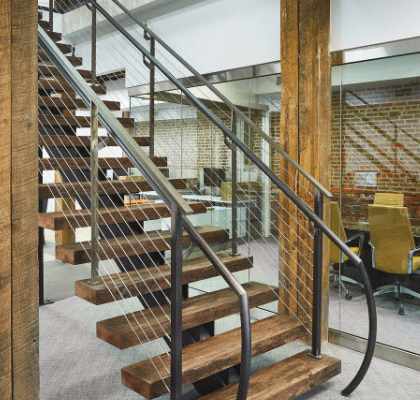 Steel Stairway To Business Property